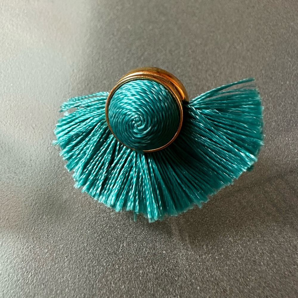 Bauble Bar turquoise fringe earrings - Picture 2 of 4